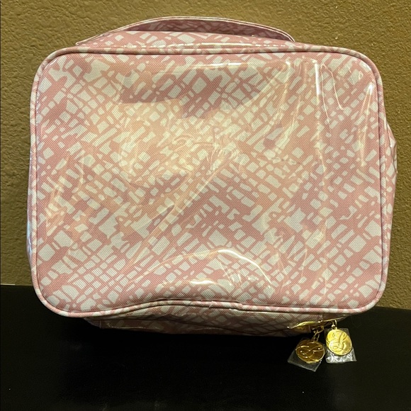 Estee Lauder Pink & White Cosmetic/Toiletry Zipped Bag, NWOT - Picture 3 of 6